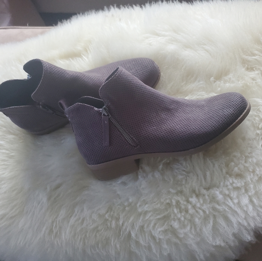 Suede look ankle boots